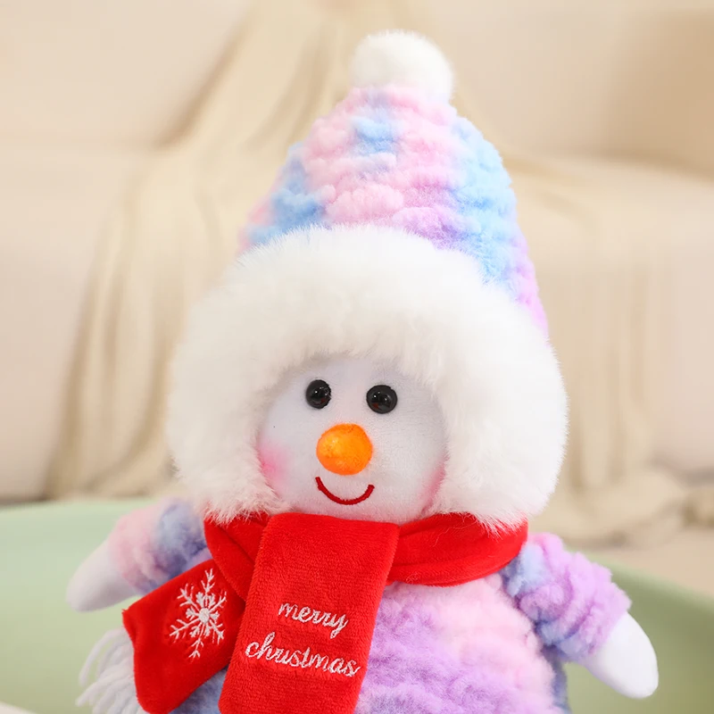 Juguetes de peluche de Papá Noel para niños, muñeco de nieve creativo de dibujos animados, muñecas de peluche Kawaii, decoración de habitación, regalos de navidad