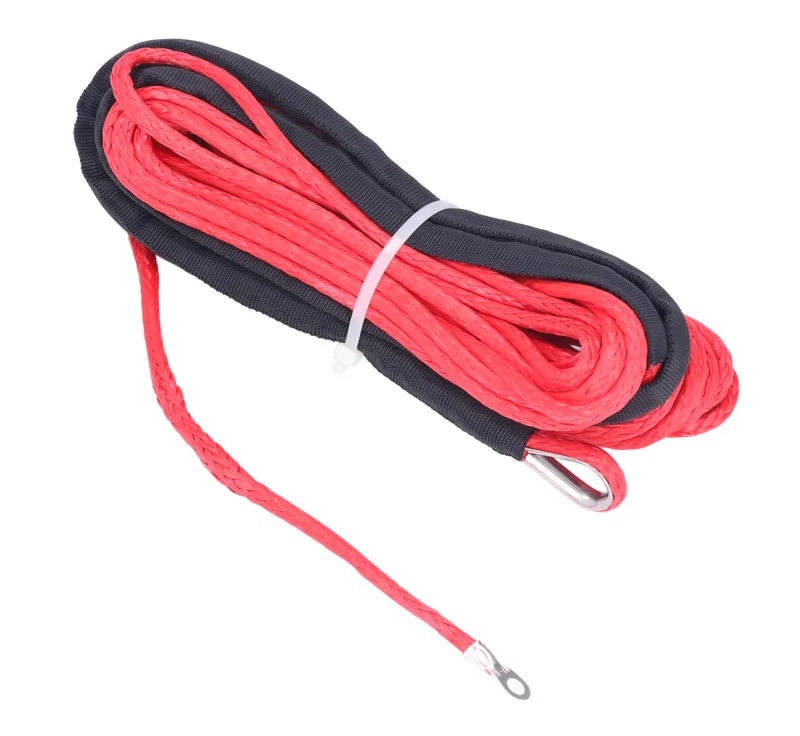 1X Durable 15M 5mm 10000LBS Synthetic Winch Rope Line Recovery Cable for 4WD ATV SUV Truck Boat Winch Towing Rope