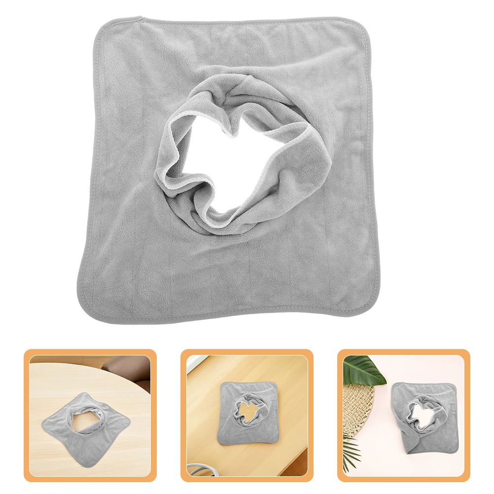 

2 Pcs Bedside Massage Towel Facial Hole Towels Reusable Sheet Covers for Salon with Fiber Skincare