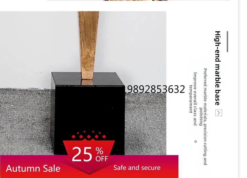 

Sculpture Ornament Hotel Clubhouse Lobby Welcome Artwork Floor-to-ceiling metal soft decorative artwork home accessories