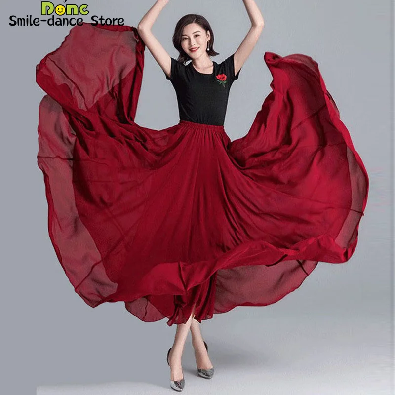 

For Women Dancer 720 Degree Belly Dance Gypsy Long Skirts Practice Ideal for Practice Training and Stage Performances