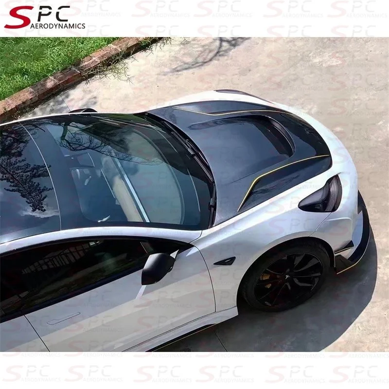 SPC EVO ضبط طقم الجسم لطراز Teslas 3 التحديثية الرياح المفسد عدة لنموذج 3 تجميل الوفير طقم الجسم لـ Teslas Aerokit