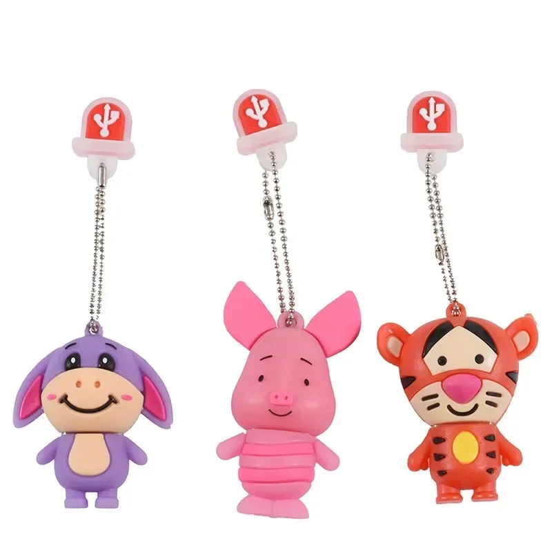 Free Key Chain Cartoon Tiger USB Flash Drives Donkey Pen Drives Real Capacity Memory Stick Pig U Disk 64GB/32GB/16GB/8GB/4GB