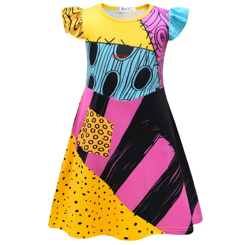 Bambini Incubo Halloween Cosplay Ragazze Vestono Festa Horro Sally Prima di Natale Costume Abiti Abiti Gotici Festa Cosplay