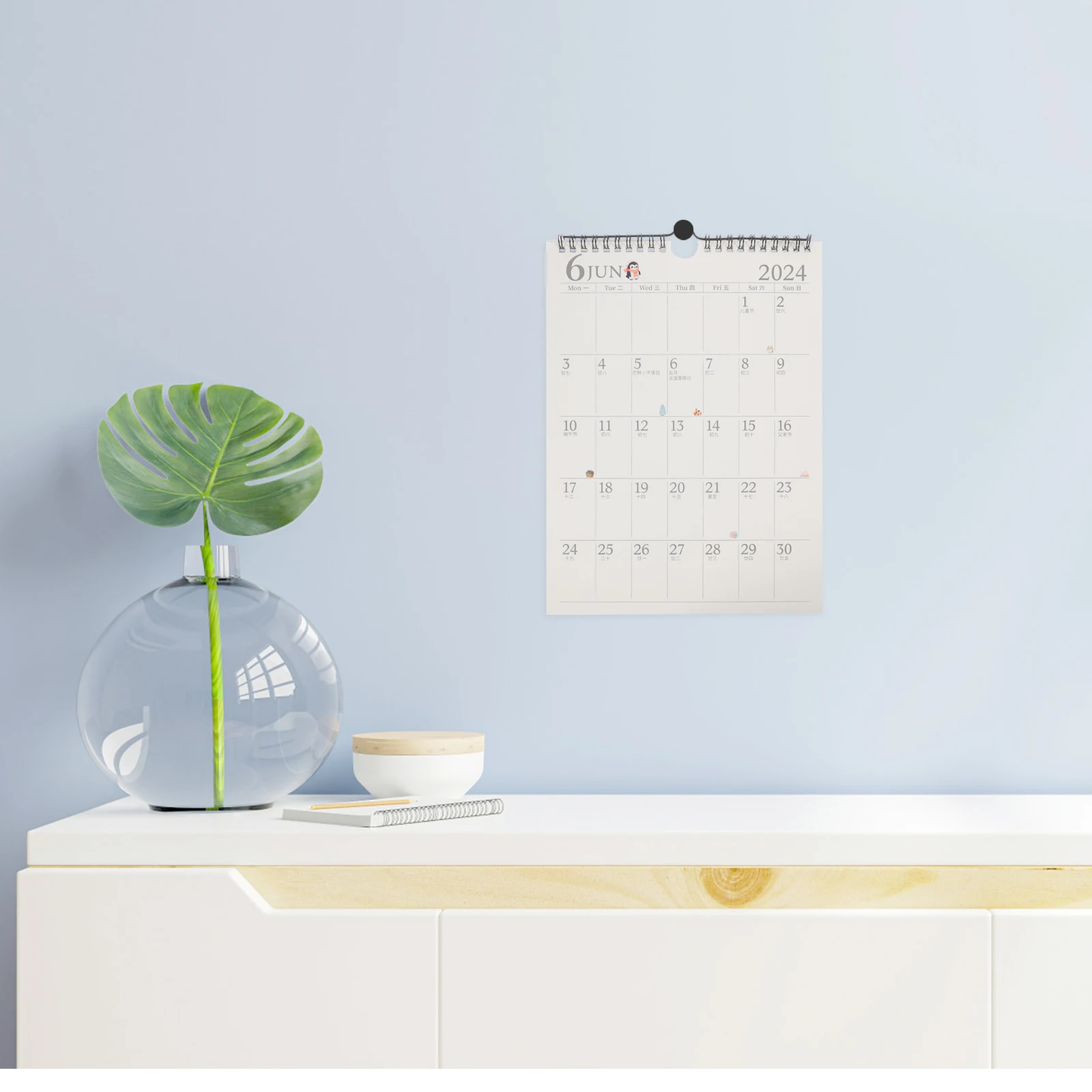 

Wall Monthly Hanging Calendar For Office Home Use Lightweight Small Size Tear Off Calendar Clear Printed Wall Monthly