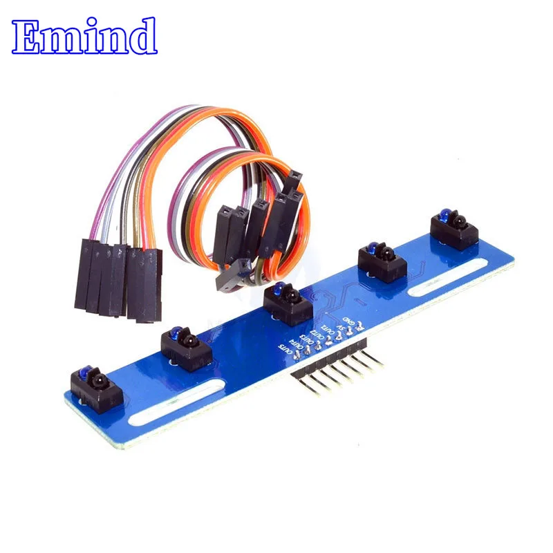 2/5/10/20/50Pcs 5-way Tracking Sensor Module Smart Car  Infrared Sensor Black And White Line Identification TCRT5000