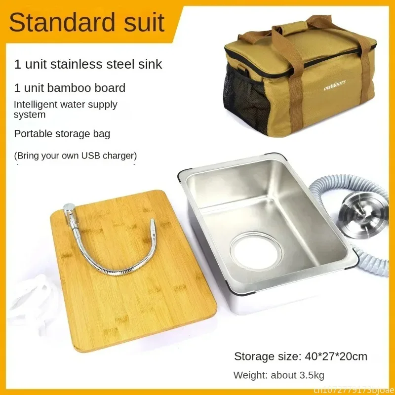 

Outdoor IGT Camping Table Kitchen Zebra One Unit Sink Module Combination Of Faucet Washing Basin Pool Snow Peak
