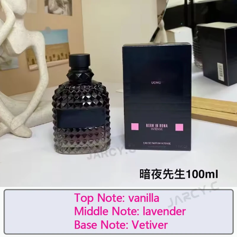 Bouteille en verre de créateur de parfum de marque de 100ml, né en Roma, Cologne Rose Intense longue durée pour hommes et femmes