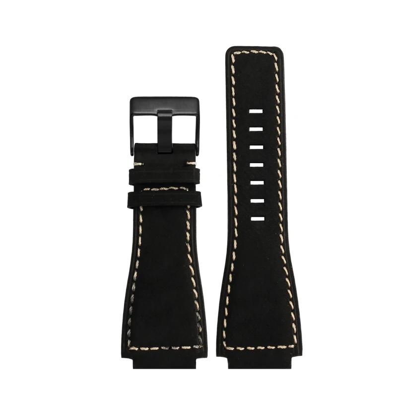 Men\'s Genuine Leather Watch Strap for BELL&ROSS BR01 BR03 Watchband BELL ROSS BR01BR03 Watch Band 24mm