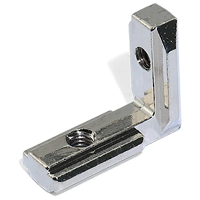 Внутренний Угловой Соединитель L-образной формы с Т-образным пазом, 20 шт., Соединительный кронштейн для алюминиевого профиля экструзии, слот серии 2020, 6 мм