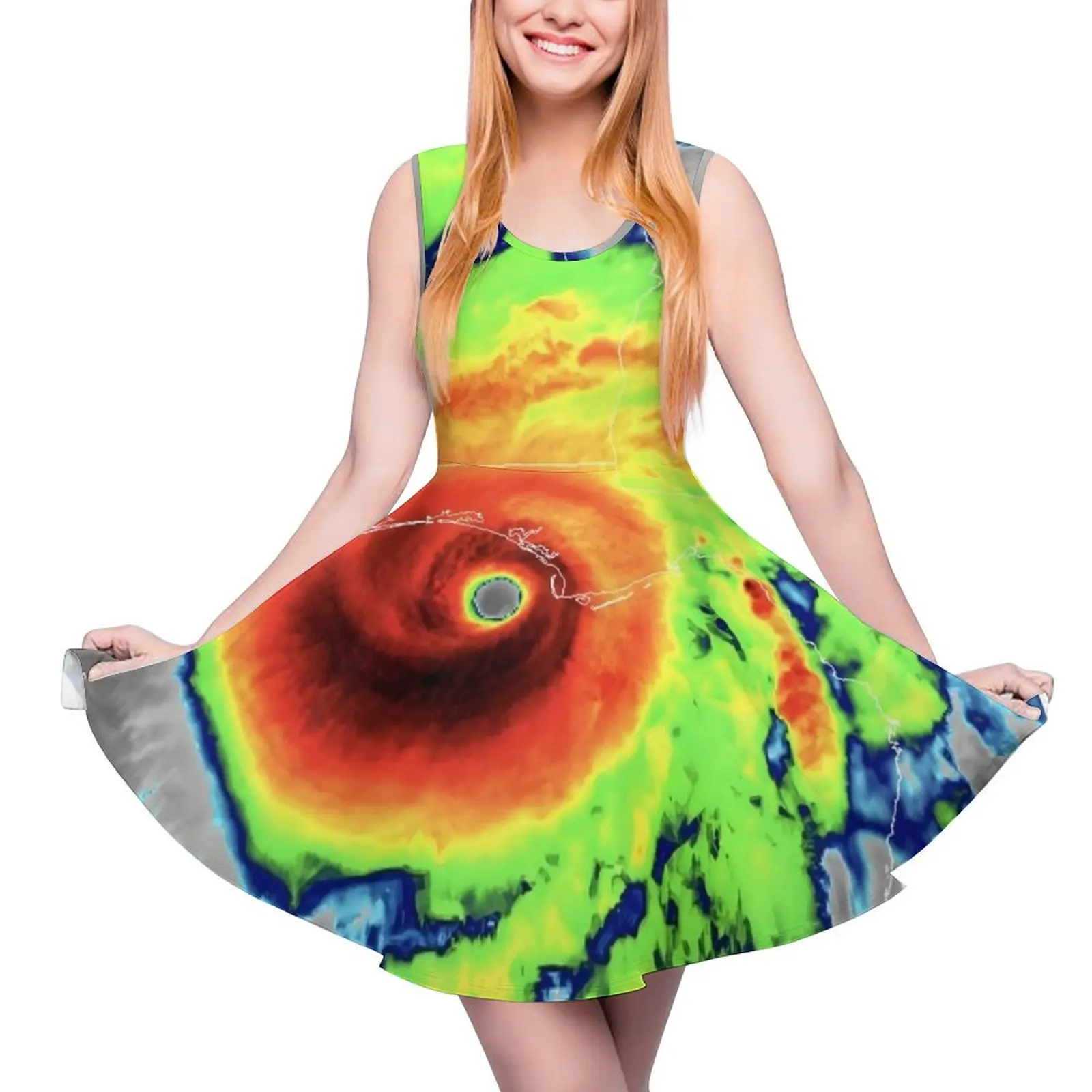

Hurricane Micheal Infrared Satellite Sleeveless Dress elegant women"s sets dresses for womens 2024 Evening dresses