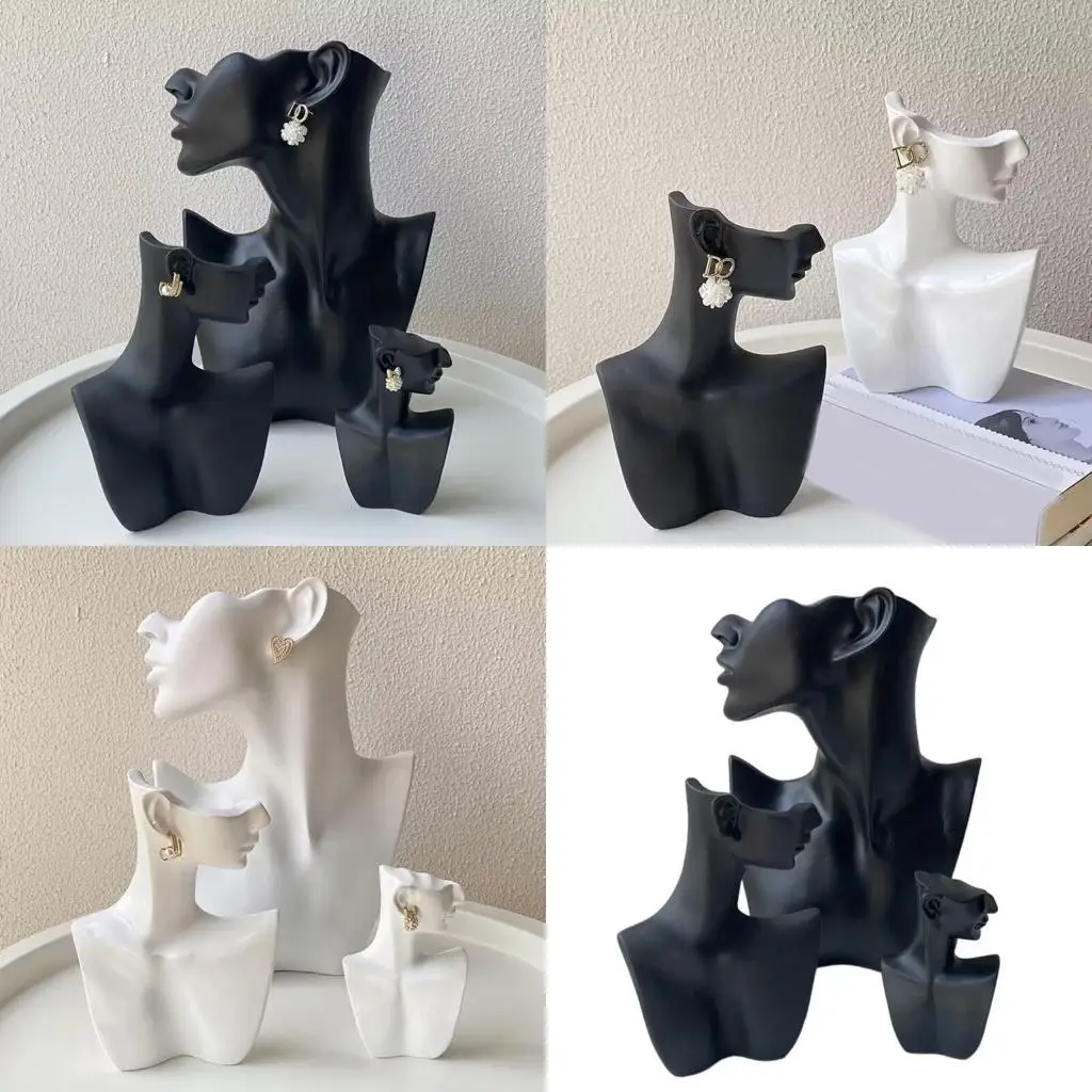 

31BB изысканный прочная смола ювелирные изделия Display Bust Bust маленькое ожерелье Стенд с регулируемым крючком для