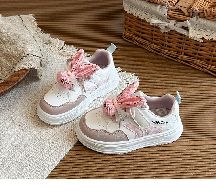 Kinder-Freizeitschuhe mit Niedlichem Hasen-Design, Weiche Sohle, Rutschfest, 2026 Neue Mode Mädchen Tennisschuhe, Süß und Trendy – Detail 5