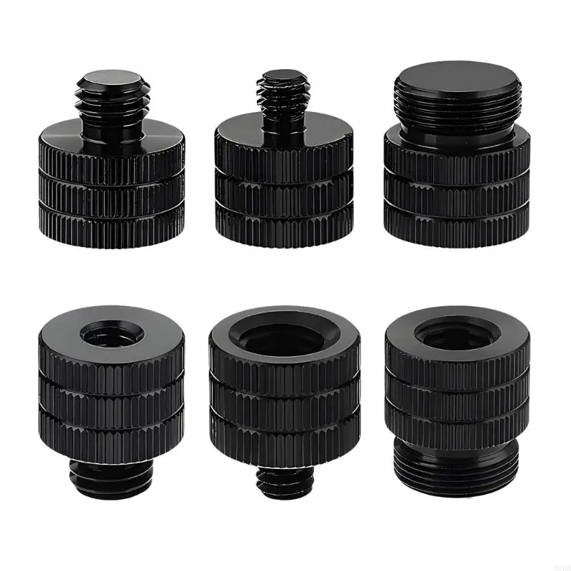 62KD Recording Mount Thread 6 Count Black Aluminum Screw Set for Stand Hardware Changes, Replacement Coverage and Spare Storage