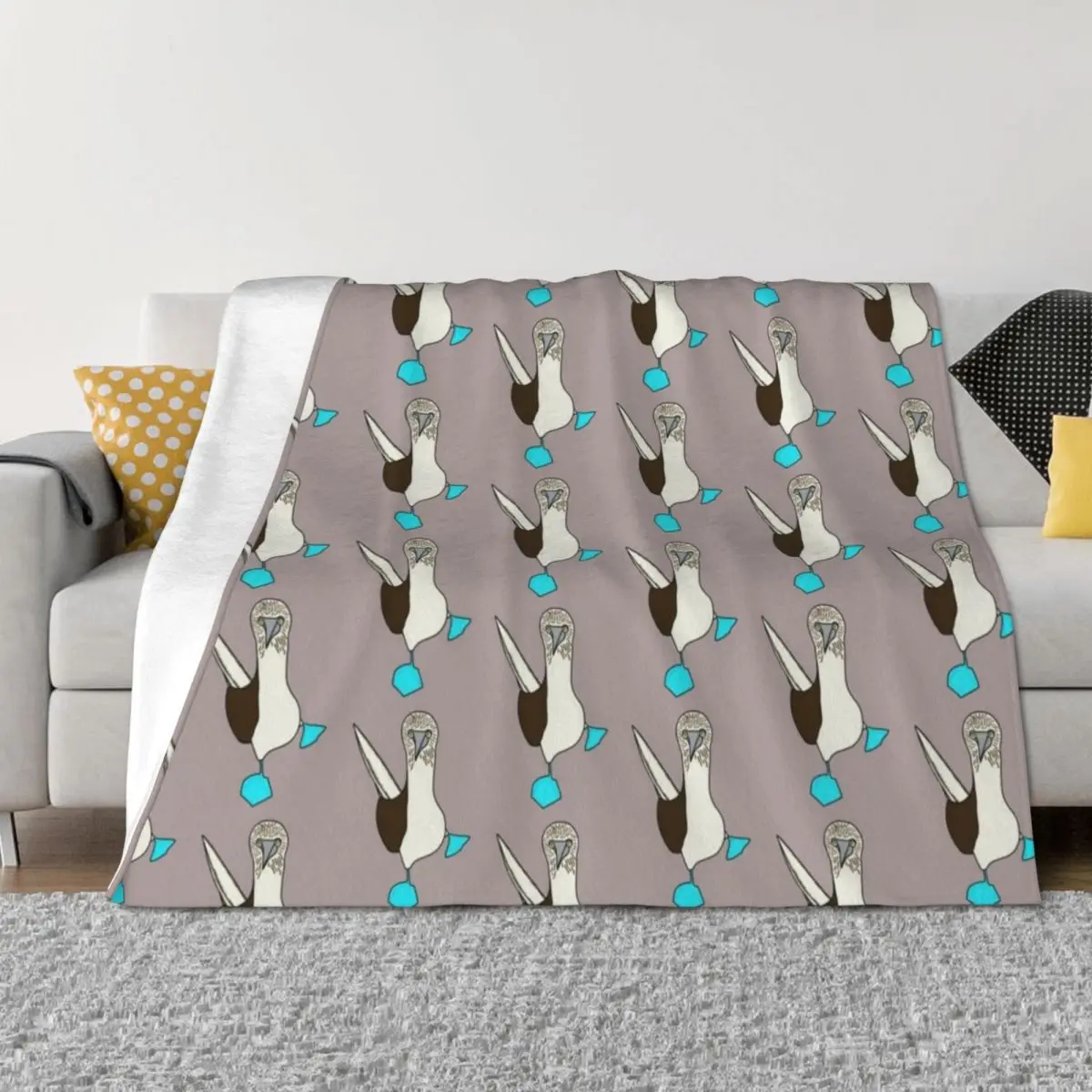 

Blue-Footed Booby Throw Blanket Flannels sofa bed Luxury bed plaid Blankets