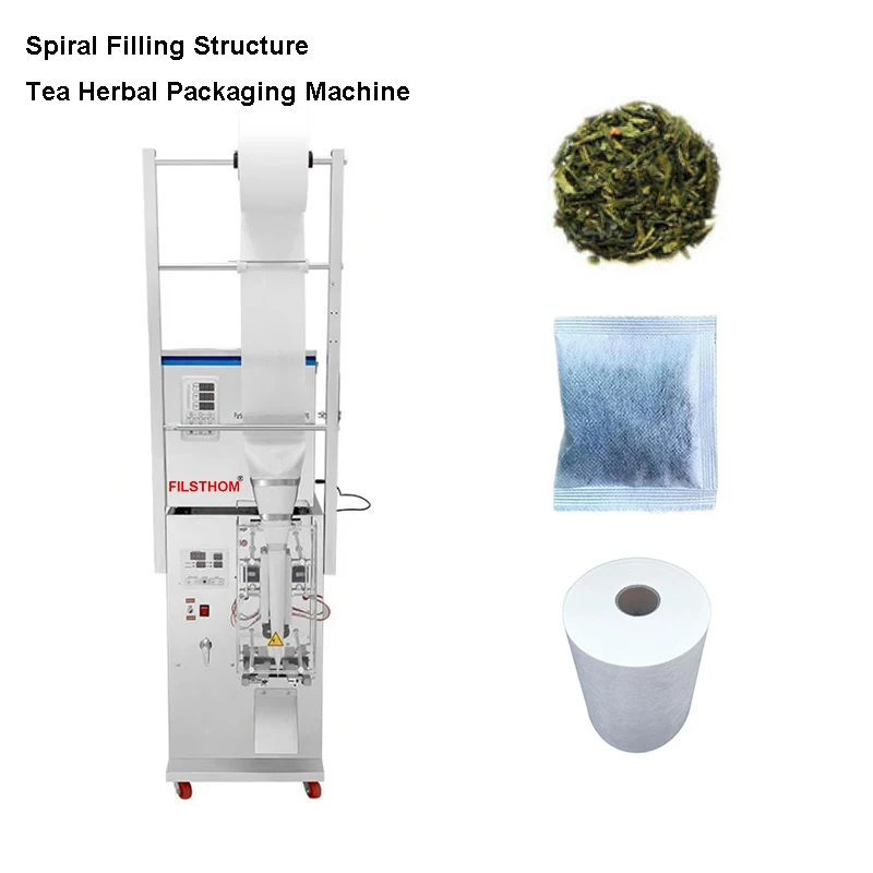 

Tea Herbal Bags Automatic Granule Weighing Filling Packaging Machine For Non-woven Filter Paper Composite Film