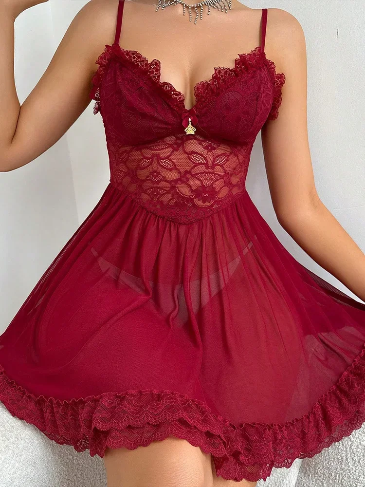 Verão feminino sexy nightwear cor sólida camisola com decote em v sem mangas sleepwear lingerie noite vestido de seda roupas de dormir