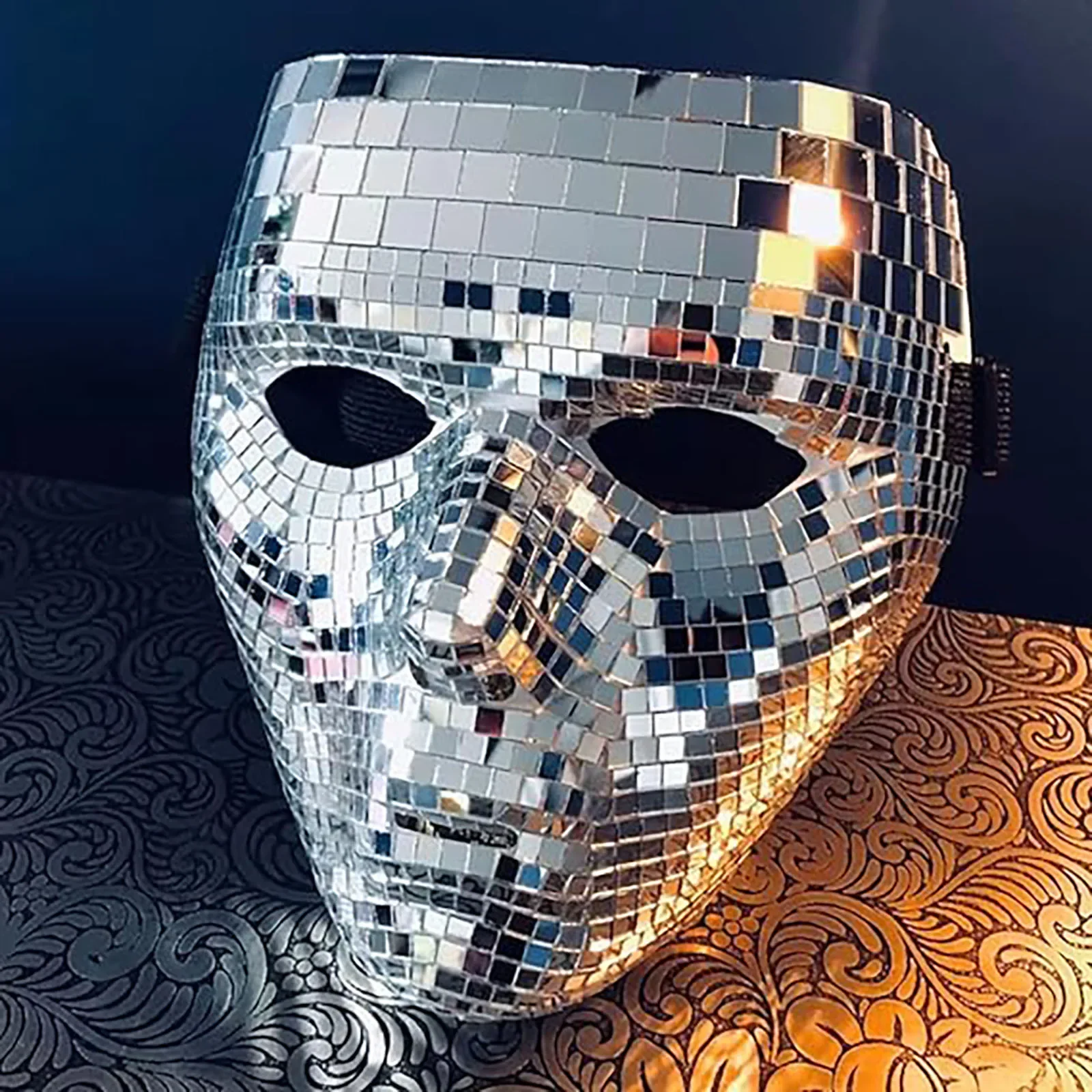 

Sequin Mask Disco Masks Halloween Masks Disco Masques Ball Sparkling Mirror Mosaic Mask Masquerade Prom Highlights Prince Props