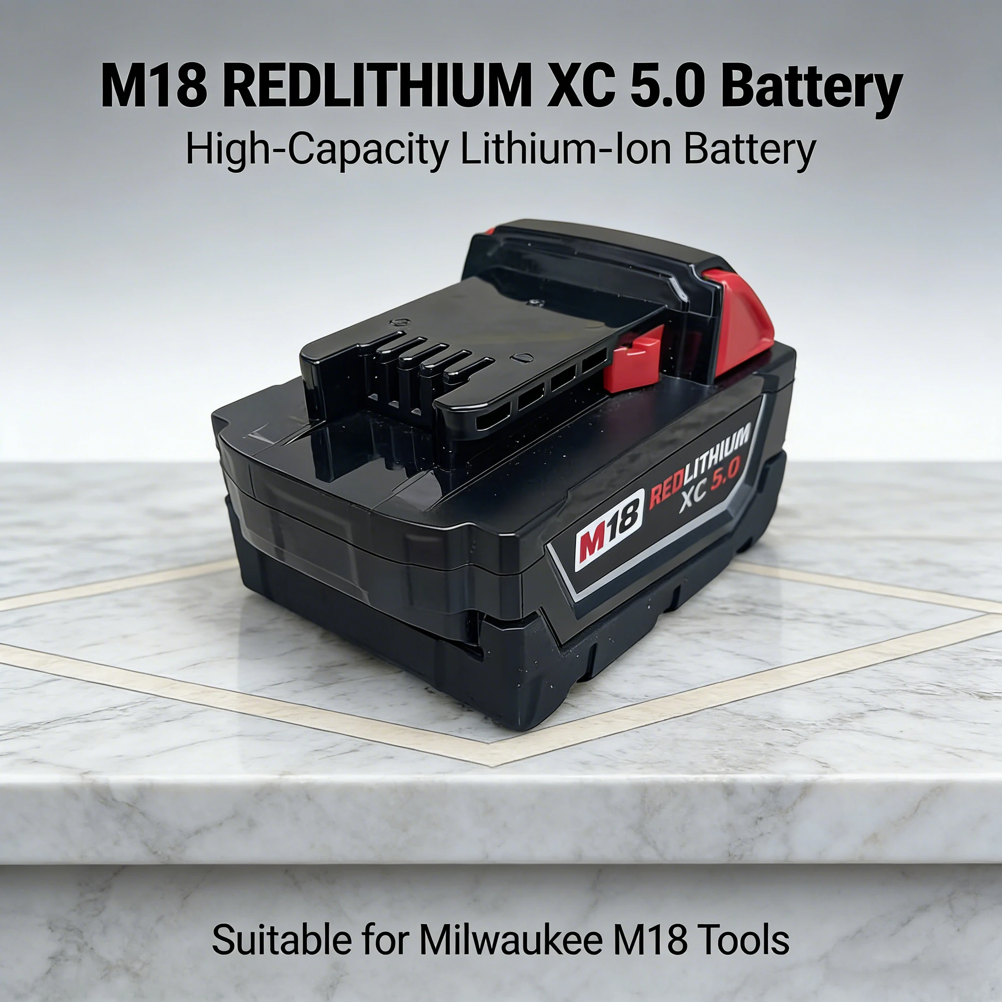 

100% New Milwaukee M18 5.0Ah High Output Battery 18V Lithium-ion Rechargeable for Milwaukee M18 Cordless Power Tools