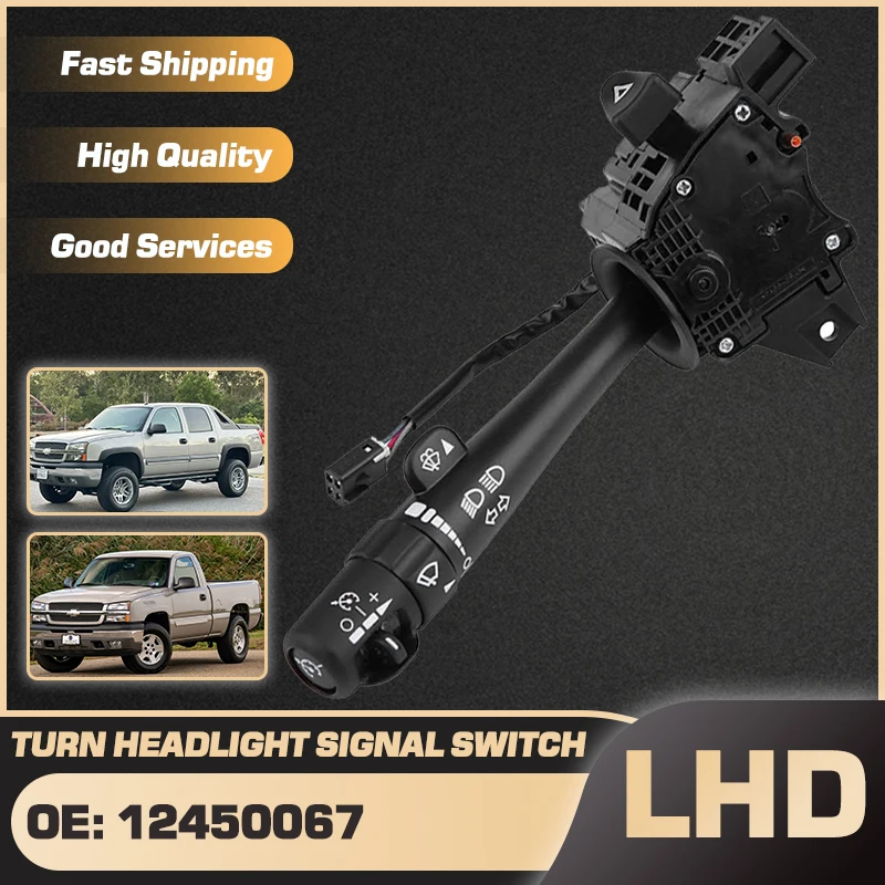 

For Chevrolet Avalanche Chevrolet Silverado 1500 2500 2003-2006 2004 ABS 1X Car Headlight Steering Column Switch 12450067 1S3494