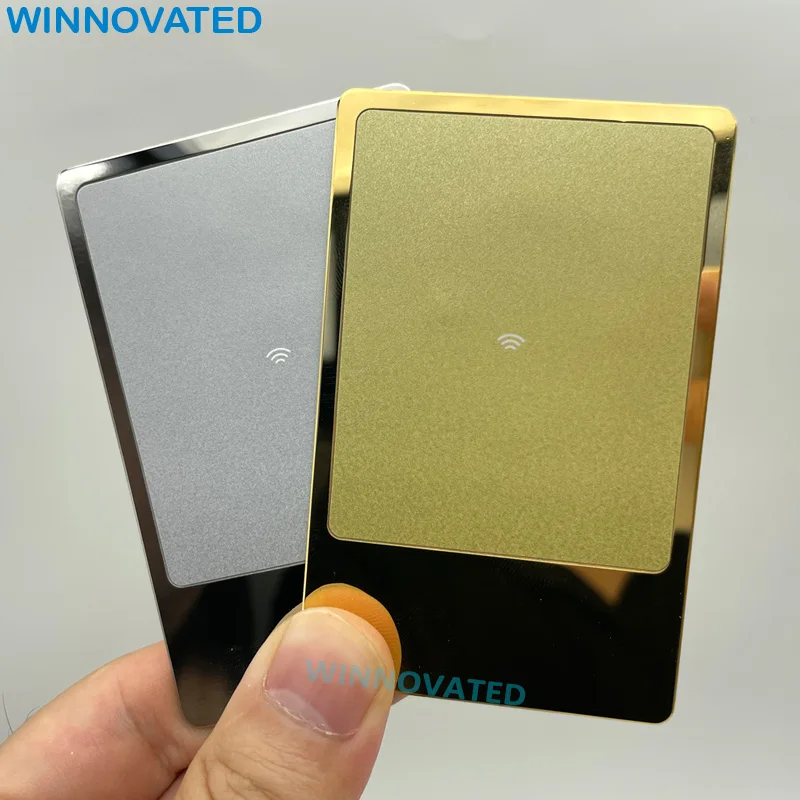 Customized product Luxury Engraved Logo NFC Metal Card Business Card With QR Code - Image 3