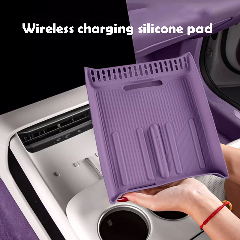For Avatr 06 2025 2026 Car Wireless Charging Silicone Pad Anti Slip Central Control Cup Cover Automotive Interior Accessories
