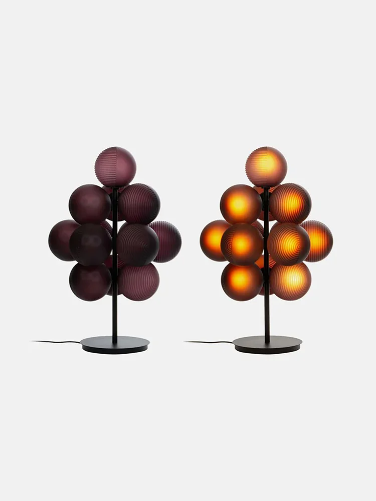 Post-Modern Unique Purple Ripple Ball Series Table Lamps New Trend Home Decoration Light For Living Room