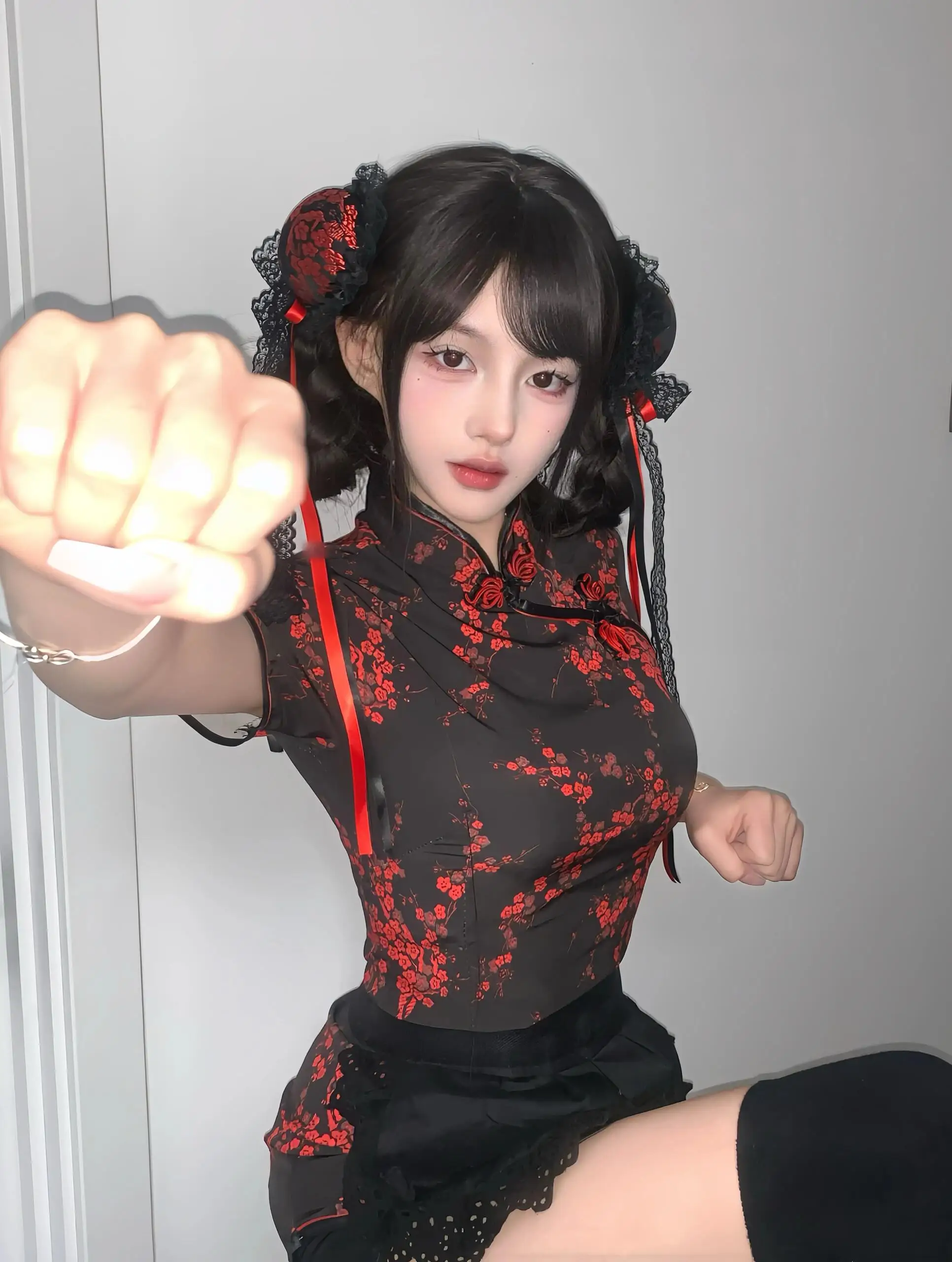 فستان تشيونغسام جديد بالطراز الصيني، زي تنكري للهالوين وعيد الميلاد، زي مدرسي، زي خادمة، تنورة تشيونغسام قصيرة