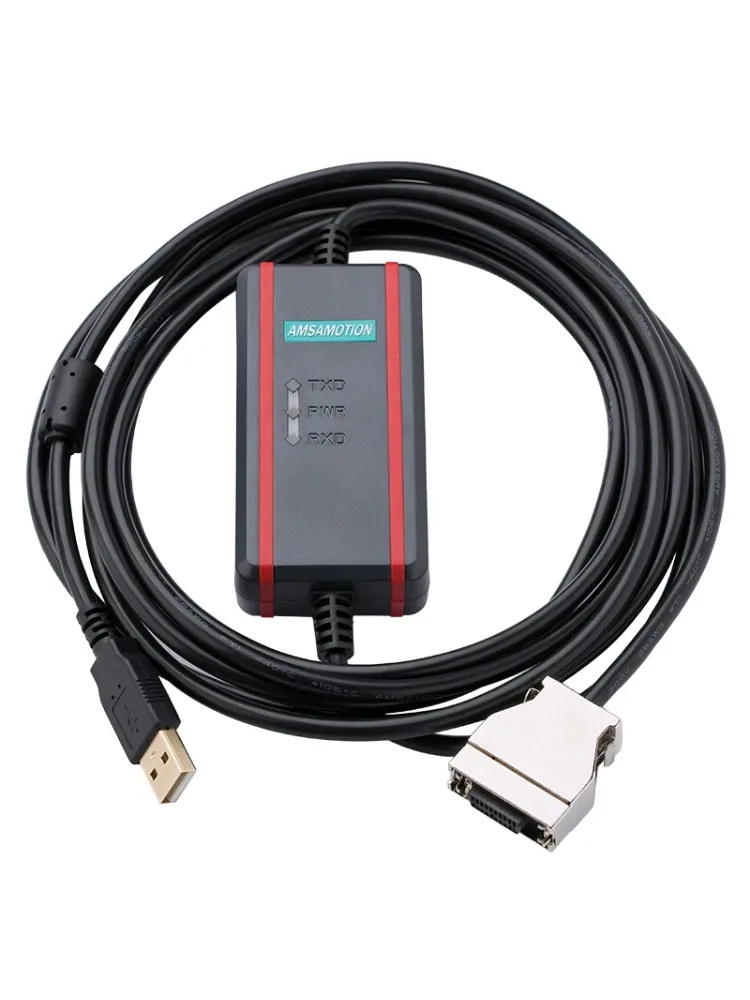 Kabel programujący AMSAMOTION USB‑CIF02 CQM1‑CIF02 kompatybilny z sterownikami PLC Omron CPM1 CPM1A CPM2A CQM1 C200HX HS HE HG SRM1 Series — zdjęcie produktu 7