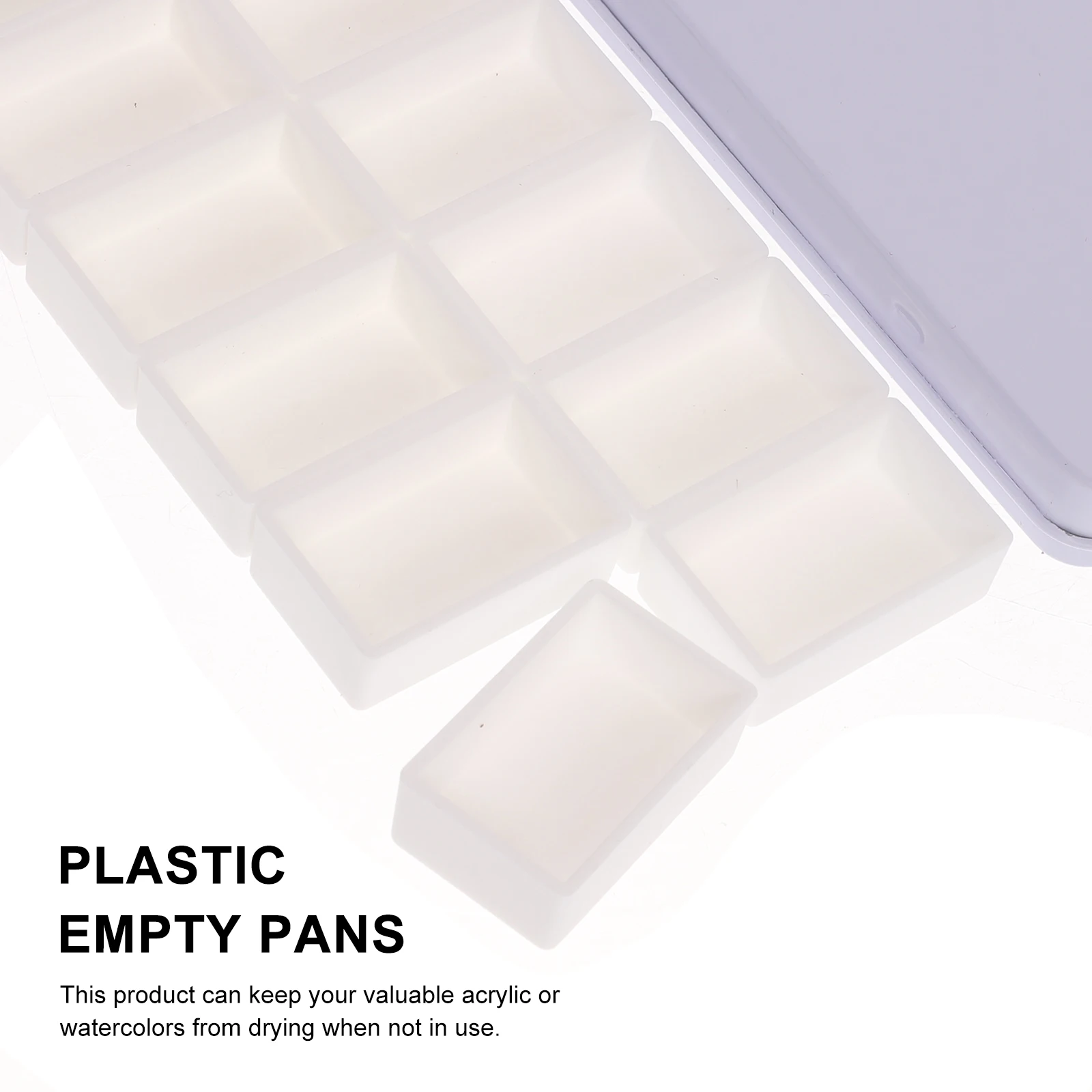 

1 set 1 Set Watercolor Paint Box Empty Plastic Tin Storage Case For Artists Students Keep Acrylic Watercolors Fresh Easy Carry