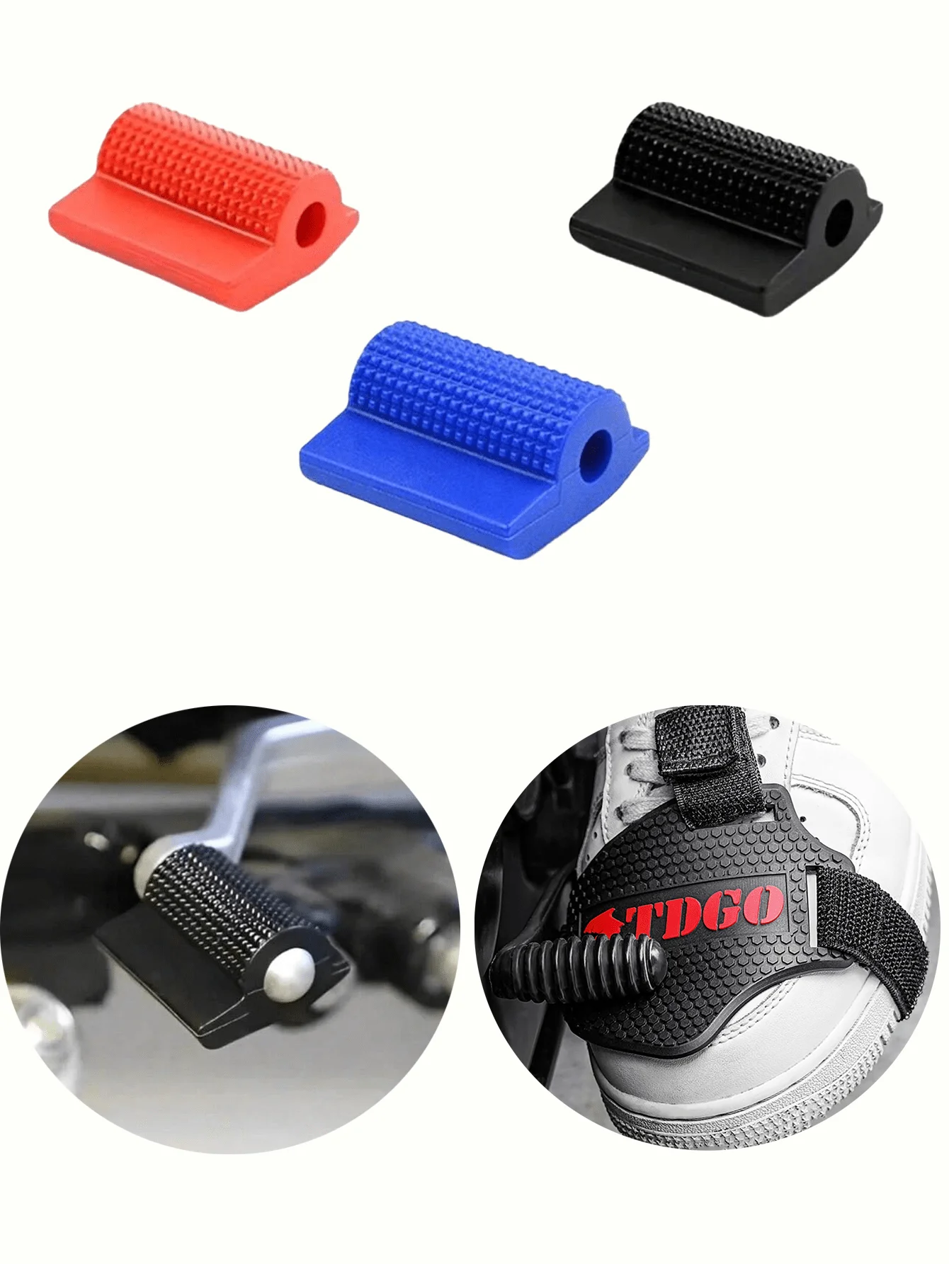 Universal Motorcycle Shift Gear Lever Pedal Anti-skid Foot Peg Toe Gel Rubber Protective Cover for Yamaha Honda
