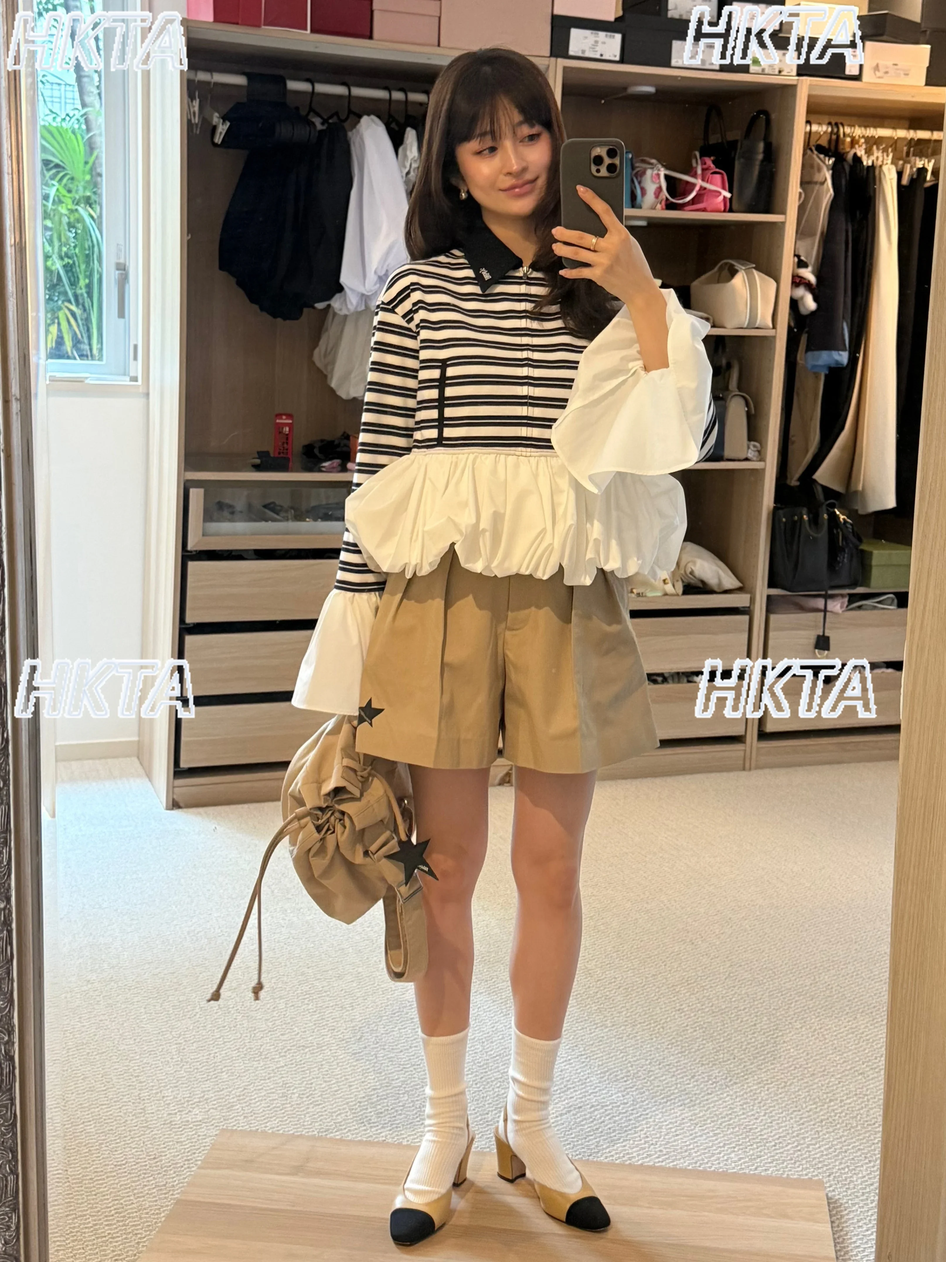 Original Japanese Splicing Bud Hem Lapel Long-sleeved Striped Top Autumn New Fashion Simple Daily Office Lady Thin Coat Cardigan