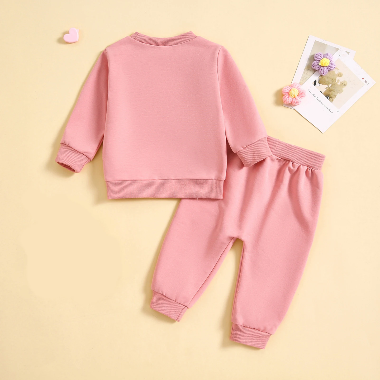 2Piece Spring Autumn Newborn Girls Clothes Korean Outfit Sets Casual Letter Long Sleeve Tops+Pants Baby Luxury Clothing BC837