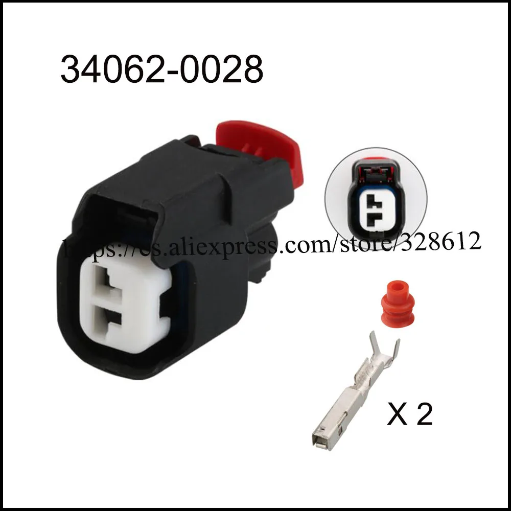 Conector de Cabo Impermeável de Fio Automático Tomada Automotiva Inclui Vedação Terminal Pinos 100conjunto 340620028