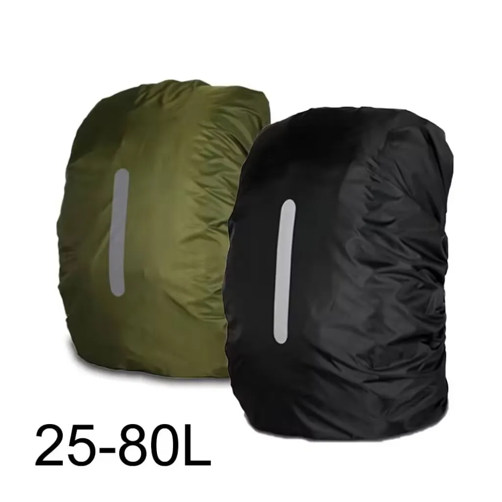 

Backpack Rain Cover Outdoor Mountaineering Double Shoulder Waterproof Cover School Bag Rain Cover Dustproof Cover 20-80 Liters