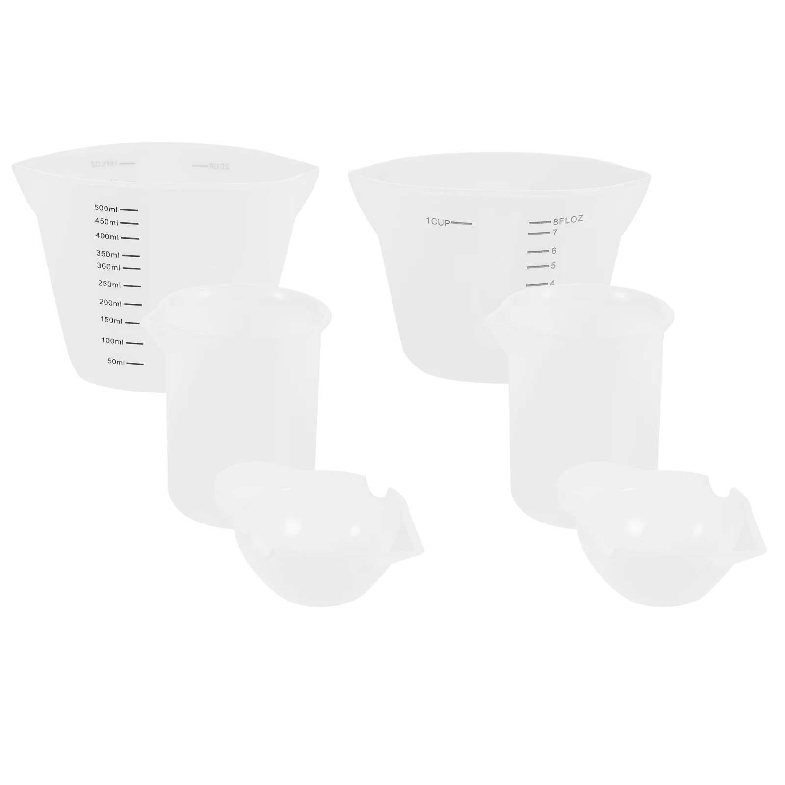 

6pcs Silicone Measuring Cups Set Epoxy Resin Mixing Tools Non Stick Easy Clean Jewelry Making Accessories Crafting Gifts