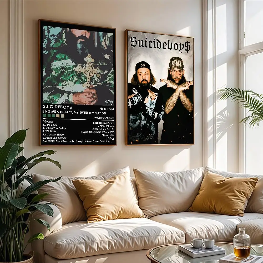 

Плакат с изображением музыкальной группы S-Suicide Boys, подходящий в качестве декоративного подарка для дома, спальни и гостиной.