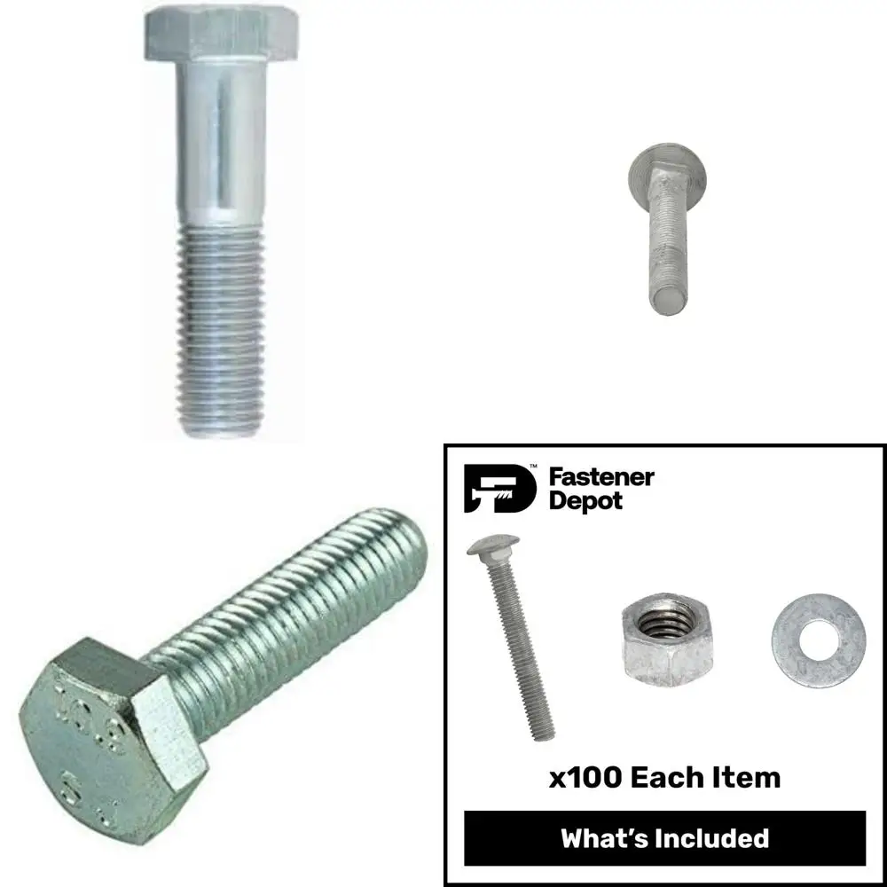 

Оцинкованные винты с шестигранной головкой, метрический класс 8,8 M8-1,25 x 95 мм, упаковка 50 шт., грубая резьба, частичная резьба, длина резьбы 2,25