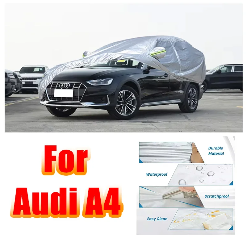 

Автомобильный чехол, уличный, полностью внешний, снежный чехол, солнцезащитный козырек, водонепроницаемая, пылезащитная защита со светоотражающими полосами для Audi A4