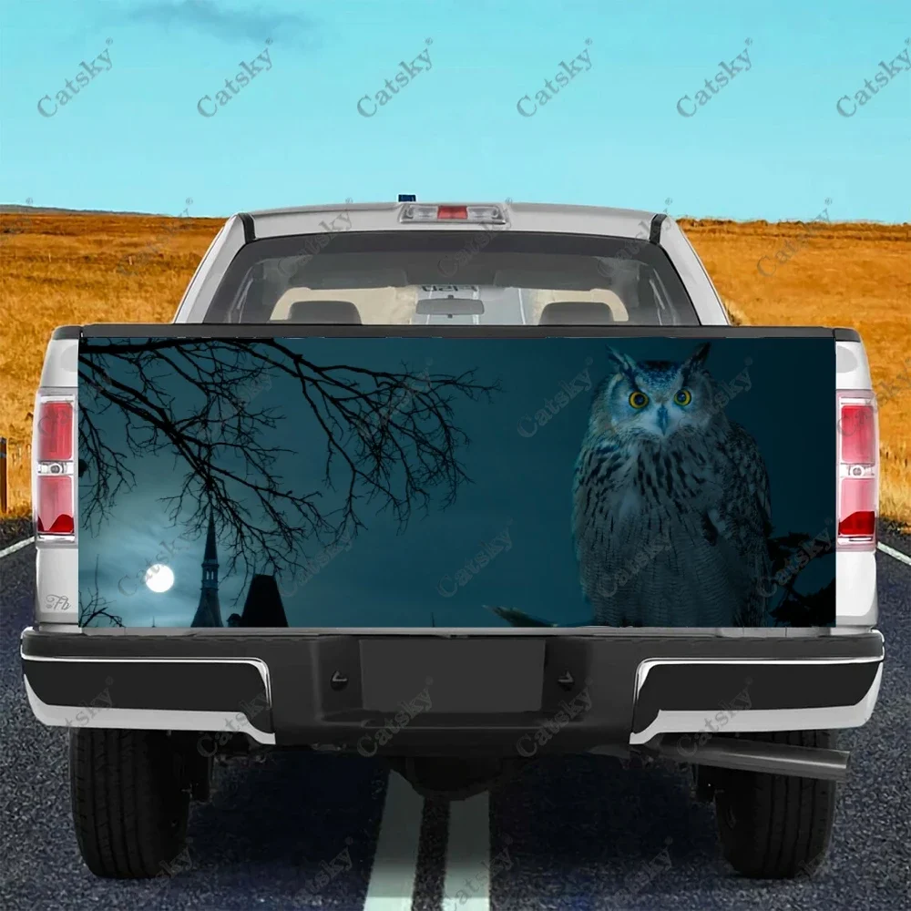 

Animal Owl Print Custom Car Tail Trunk Protect Vinly Wrap Sticker Decal Car Hood Decoration Sticker for SUV Off-road Pickup