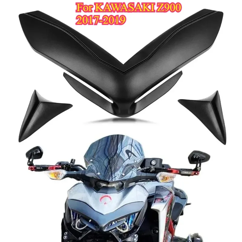 

DONGTING Motorcycle Front Fairing Front Beak Nose Cone Extension Cover Extender for KAWASAKI Z900 2017-2019