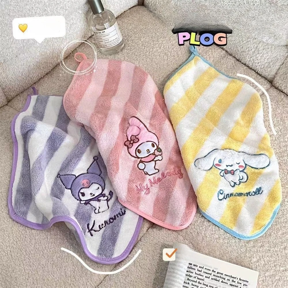 

Miniso Quick-drying baby towel baby square towel absorb water wash face kindergarten children Sanrio men and women hand towel