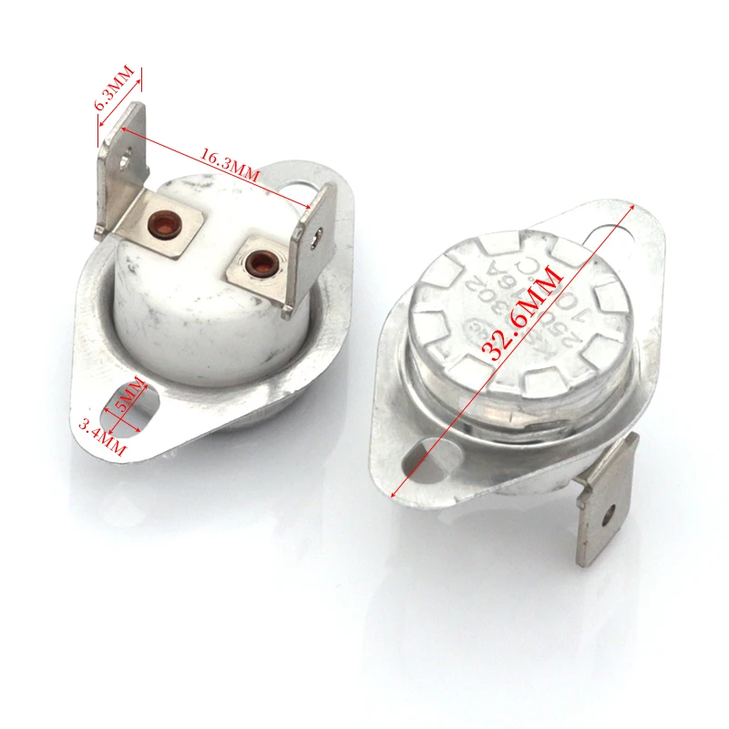 Normally open KSD302 16A 250V 40-180 Degree Ceramic KSD301 Normally Closed Temperature Switch Thermostat 45 55 60 65 70 75 80 85