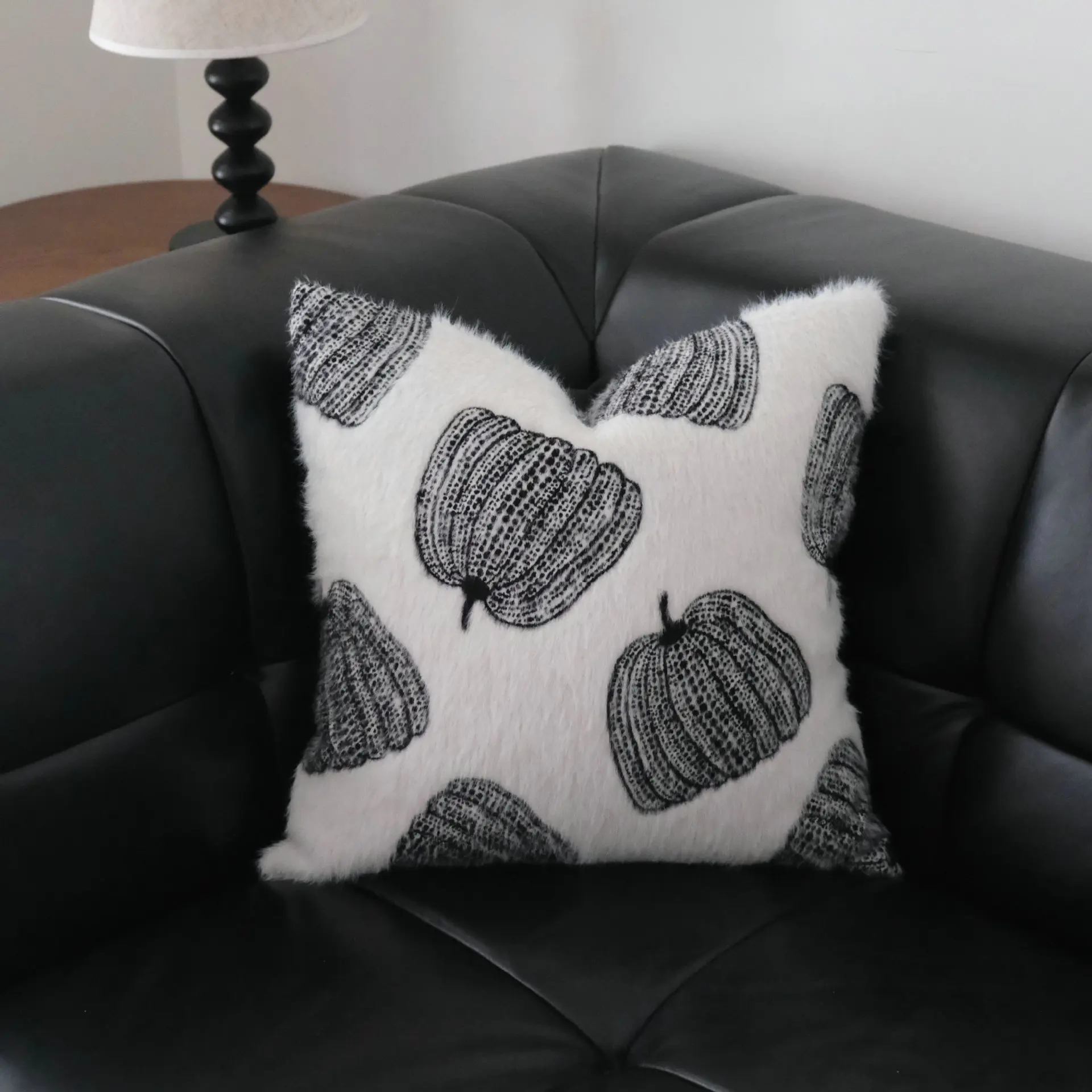 [Solo incluye fundas de almohada] almohada antigua bordada de alta gama que imita la piel de visón, cojín para sofá de sala de estar, cojín para habitación de Hotel