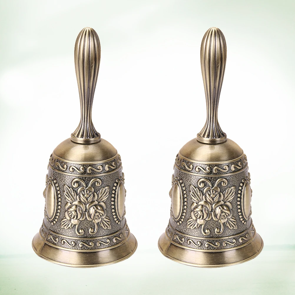 

2 Pcs Christmas Bell Pass The Dishes Vintage Bells Bar Table Restaurant Reception
