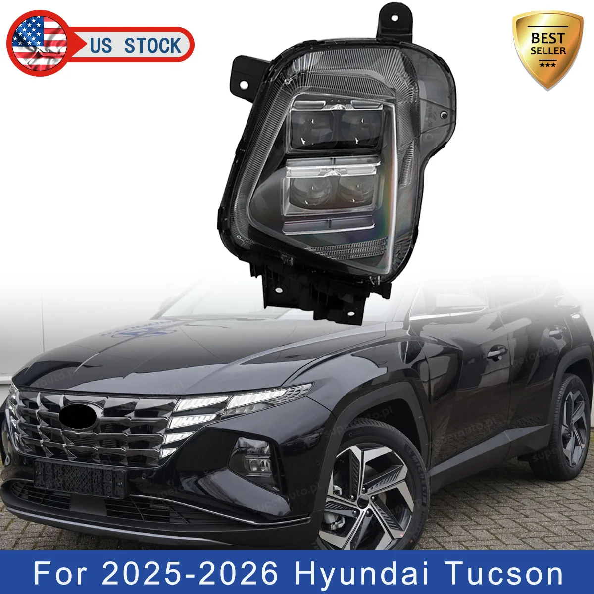 

Фара в сборе для Hyundai Tucson 2025-2026, светодиодная, с адаптивной системой дальнего света, 92101-CW700