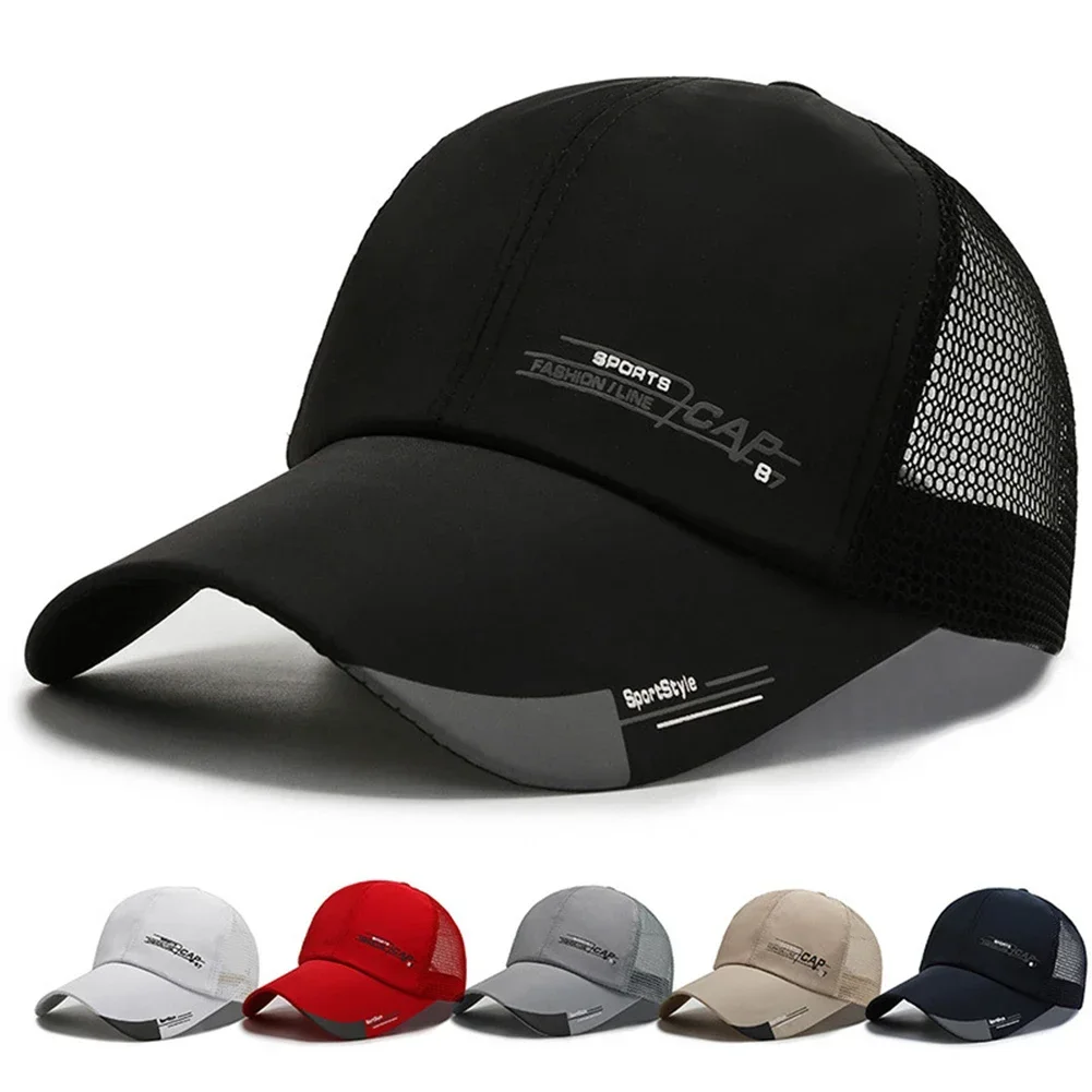 Hat Baseball Cap Polyester Sunbathing 56-60cm Adjustable Breathable Camping Fishing Hunting Multicolor For Men