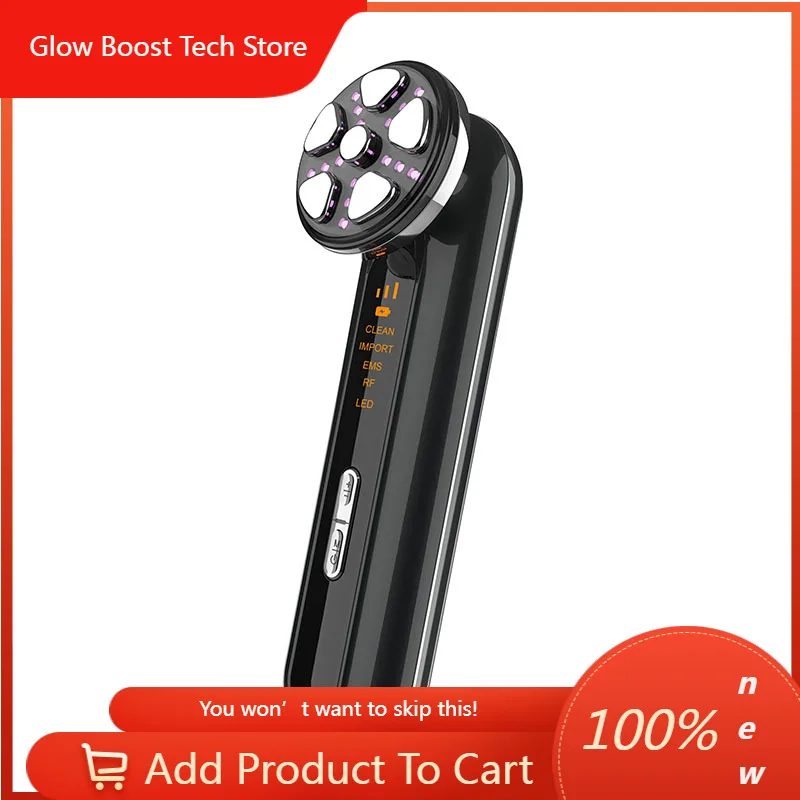 

Аппарат для микротоковой терапии лица NYMicrocurrent, лифтинг-массажер для шеи, подтягивающий кожу, с LED-терапией, вибрацией и омоложением, косметический прибор