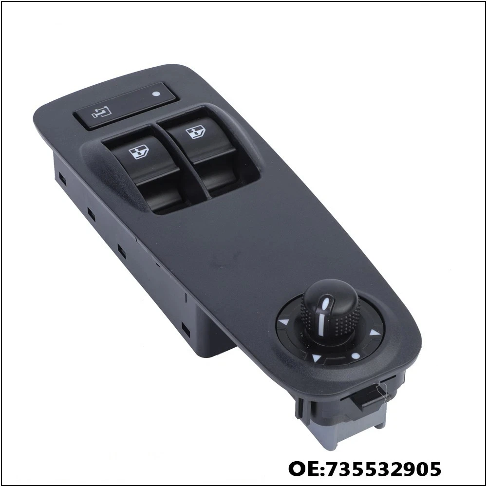 

1 шт. черный переключатель окна дверного зеркала для Fiat Ducato/Boxer/Relay 2011 + OE 735532905 Plug-and-Play аксессуар для управления окном