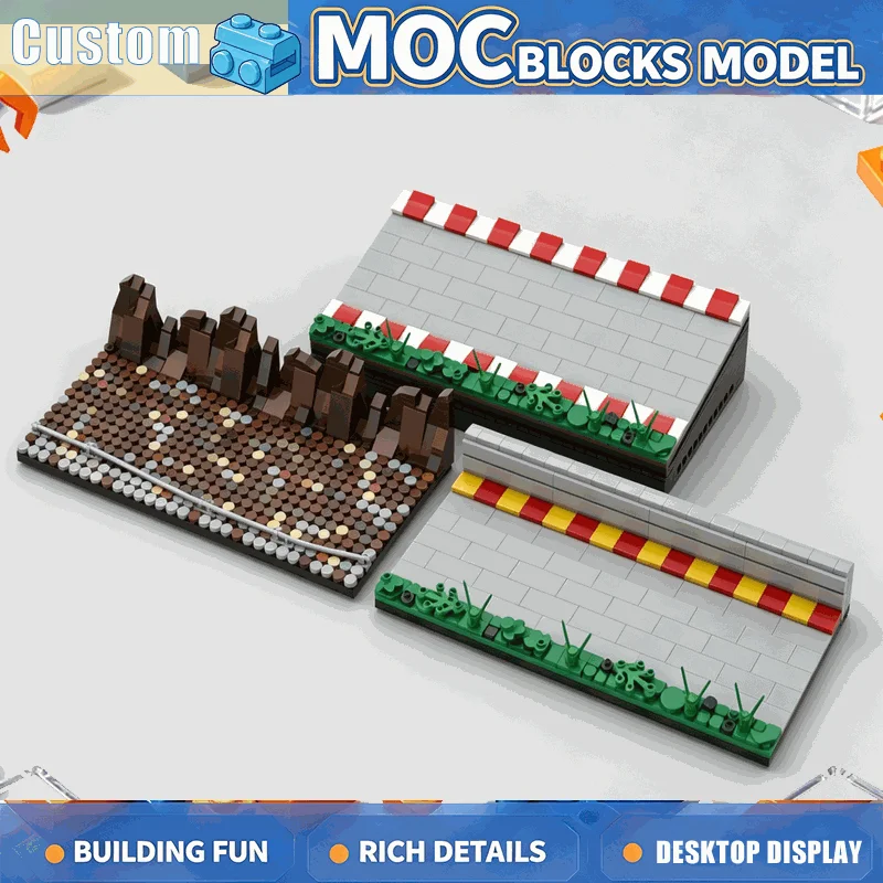 1205PCS Racing Track Diorama Building Blocks Circuit Scene Model DIY Assembly Display Collection Creative Educational Gifts Toy